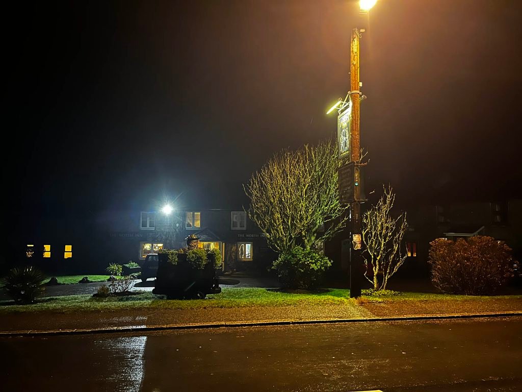Raining at night - The North Inn Pendeen Cornwall