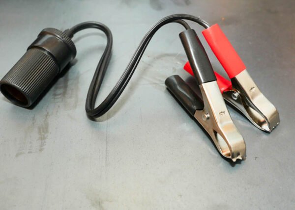 Battery Crocodile Clamps to 12V Socket Cable
