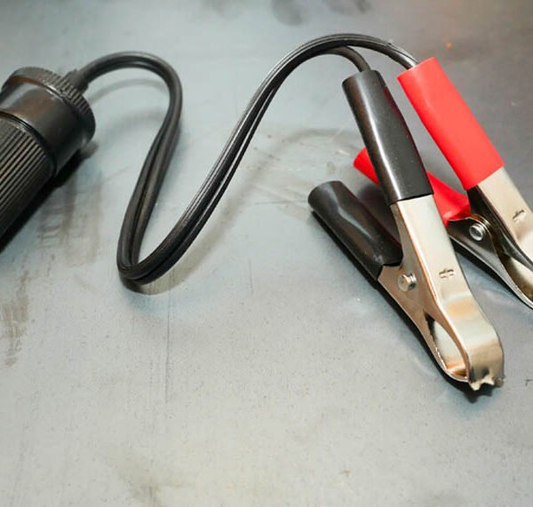 Battery Crocodile Clamps to 12V Socket Cable