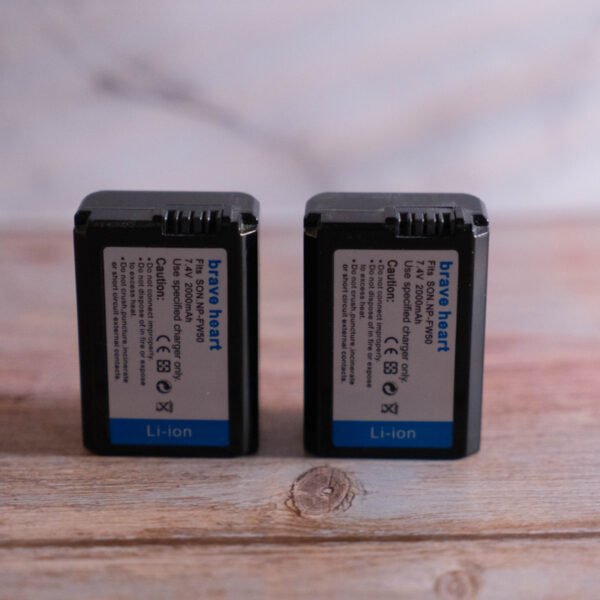 Brave Heart - Sony NP-FW50 Battery x2