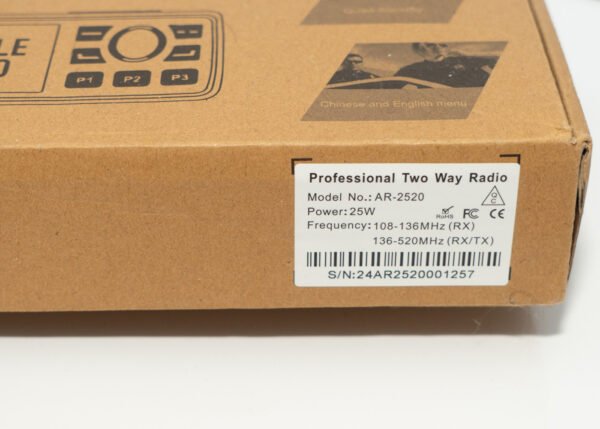 AR 25 20 – 25w V/UHF Mobile Radio (Used)