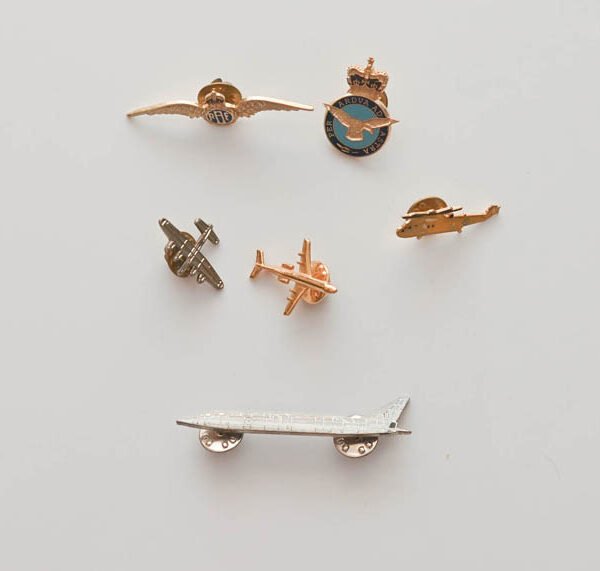 Six RAF Metal Pin Badges