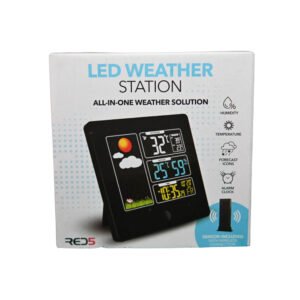 RED5 All In One LED Indoor Weather Station with External Wireless Monitor Sensor