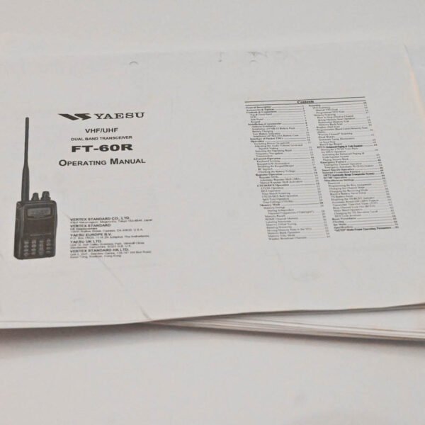 Yaesu FT60 Printed Manual