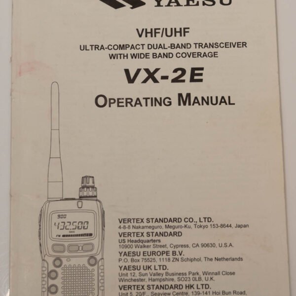 Yaesu VX-2E Manual