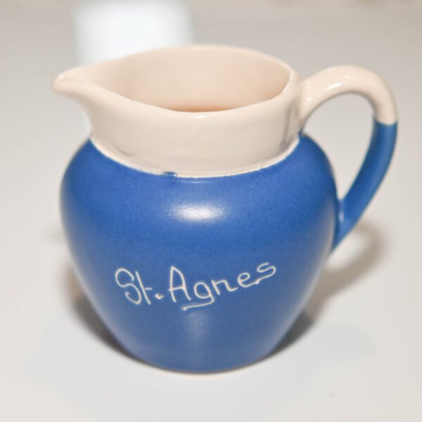St Agnes - Pottery Blue and White Milk Jug