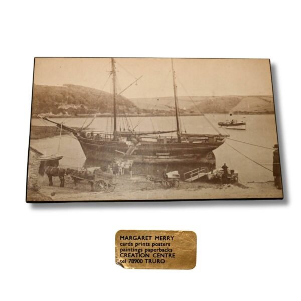 Vintage Cornish Photo - Mounted onto Cork Board - Truro