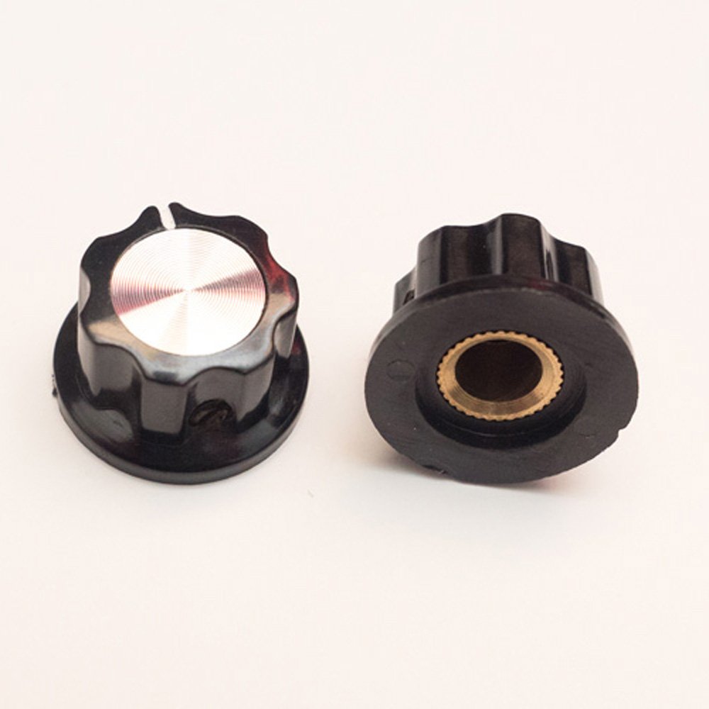 Silver and Black Plastic Replacement Switches - 6mm Thread