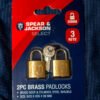 Spear & Jackson Select Brass Padlocks 2 Pieces - 20mm