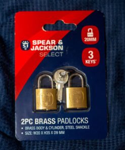 Spear & Jackson Select Brass Padlocks 2 Pieces - 20mm