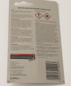 Bostik Leather Repair Glue Clear - 20ml Tube - Extra Strong Quick Drying