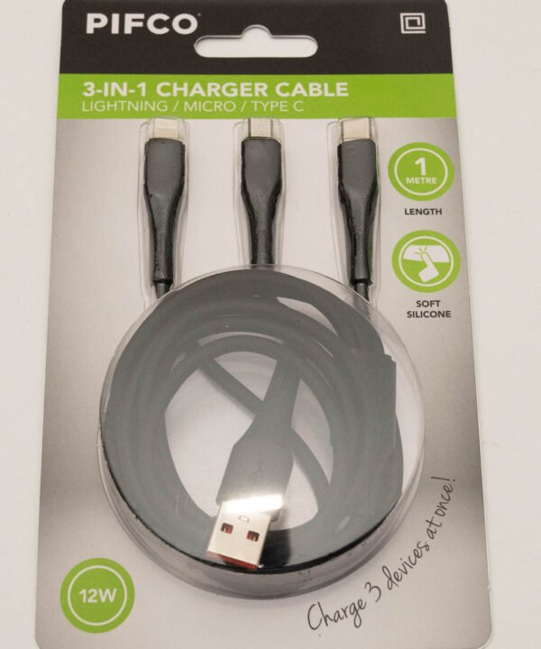PIFCO 3-IN-1 CHARGE CABLE