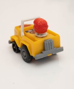 RONALD McDONALD 1987 HAPPY MEAL 2'' YELLOW JEEP PULL BACK ACTION TOY CAR WORKS