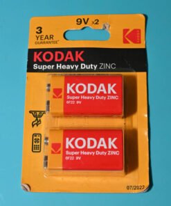 Kodak Heavy Duty Zinc 9v Block Batteries x2