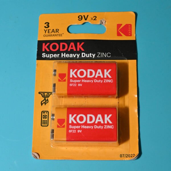 Kodak Heavy Duty Zinc 9v Block Batteries x2