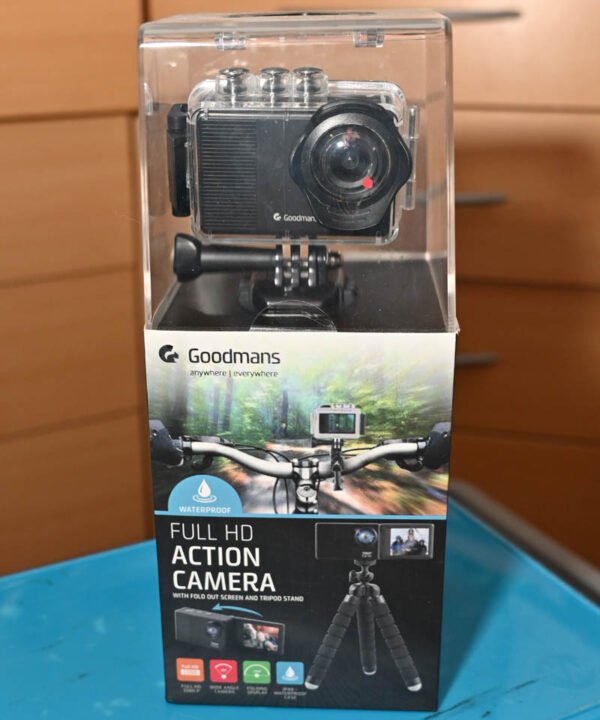 Goodmans Full HD Action Camera with Flip Out Screen etc