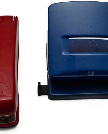 Used Stapler and Hole Punch Set