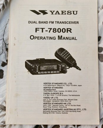 Yaesu FT-7800R Manual